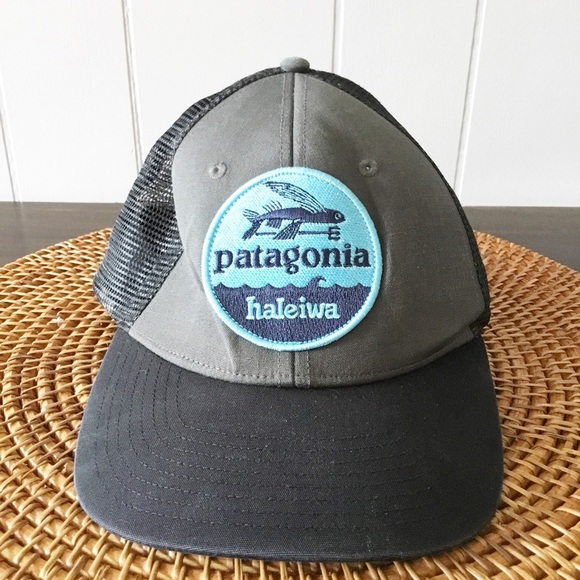 Patagonia Hat Cap Pataloha SnapBack Patch Trucker Haleiwa Hawaii Limited Grey - Picture 1 of 3